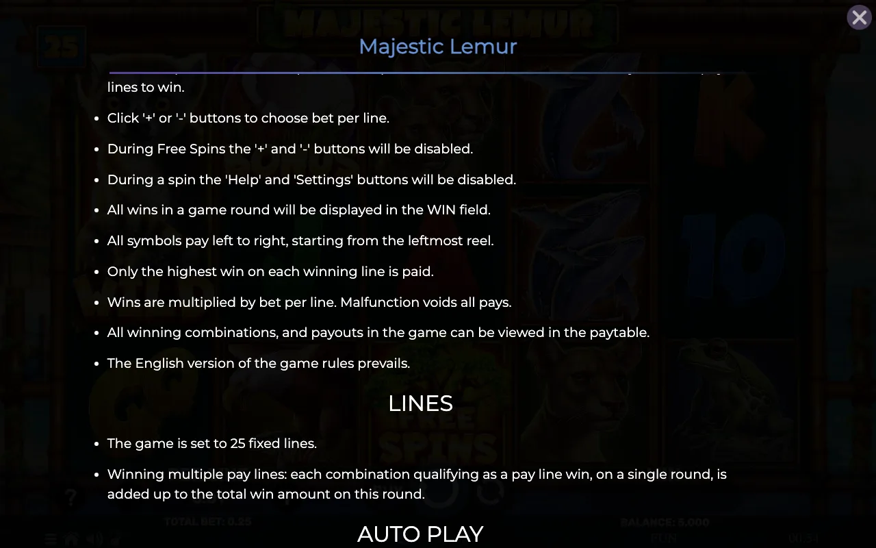 Game rules, page 7 — Majestic Lemur