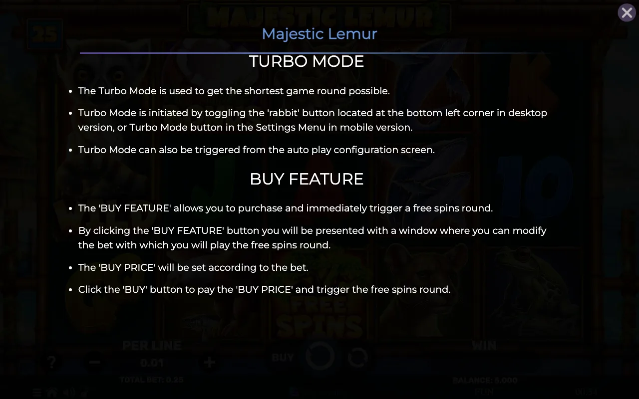 Game rules, page 8 — Majestic Lemur
