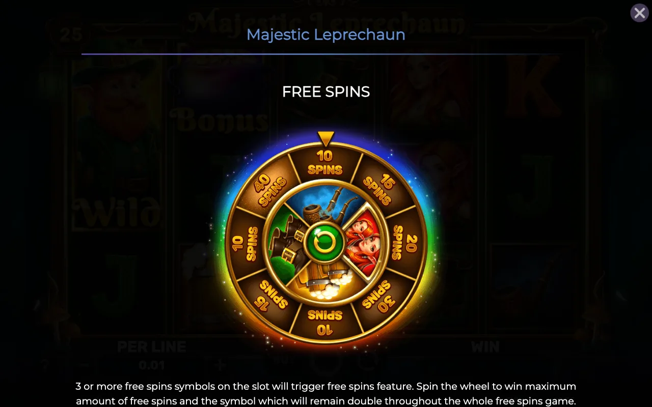 Free spins — Majestic Leprechaun