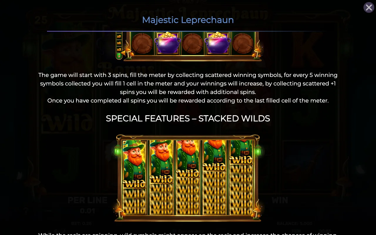 Game rules, page 2 — Majestic Leprechaun