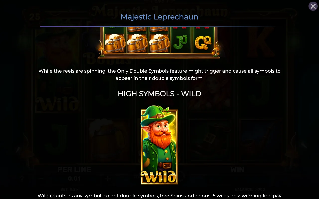 High symbols - wild — Majestic Leprechaun