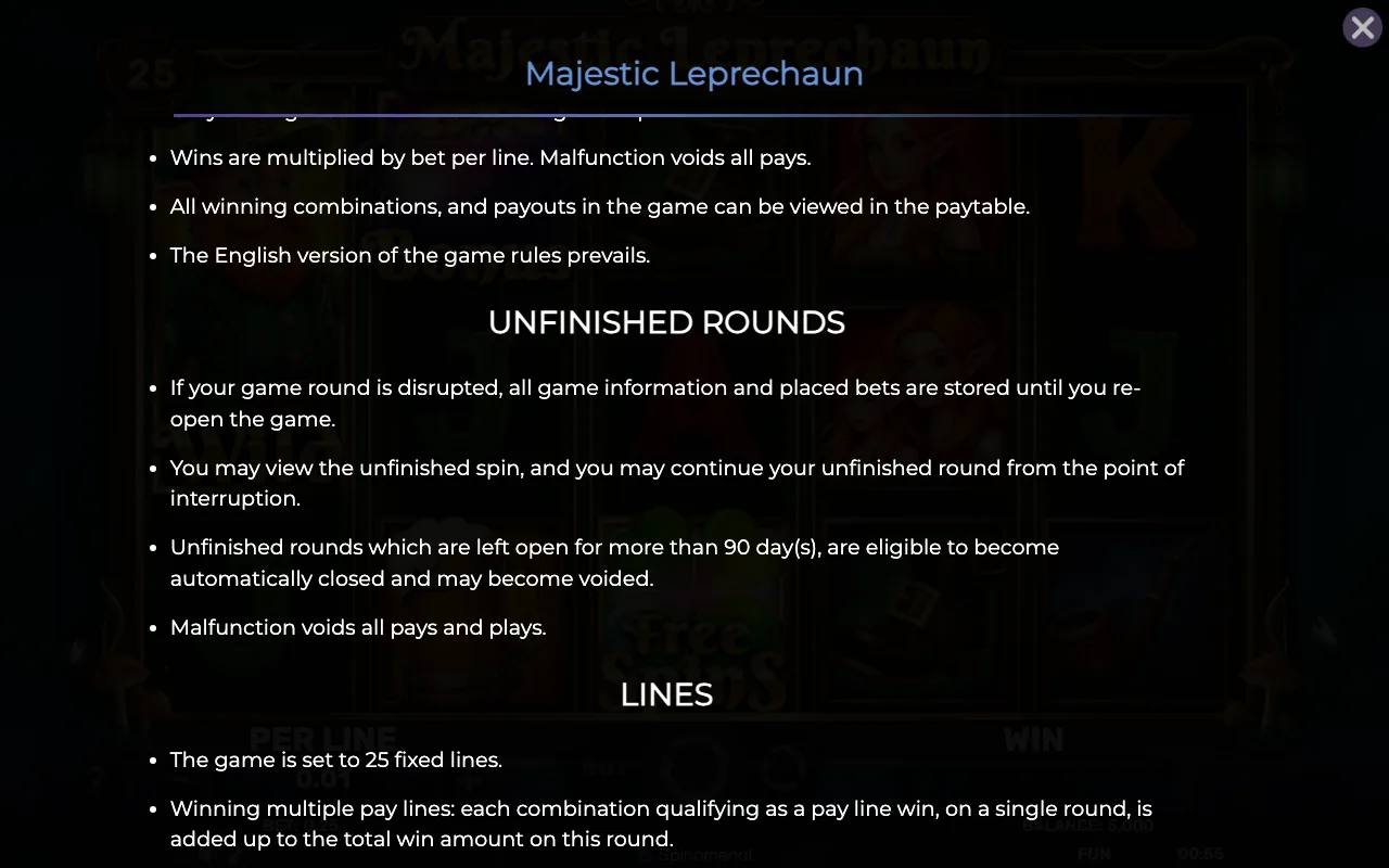 Game rules, page 7 — Majestic Leprechaun
