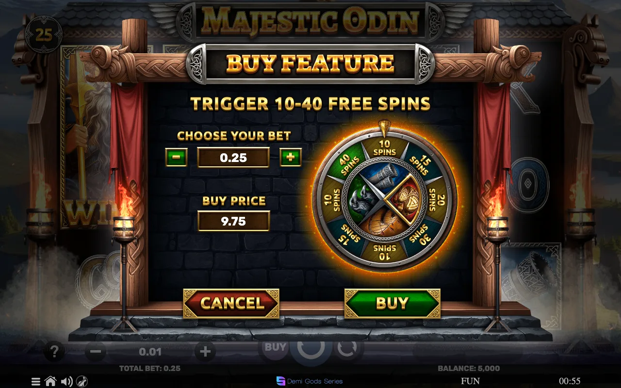 Buying the feature — Majestic Odin