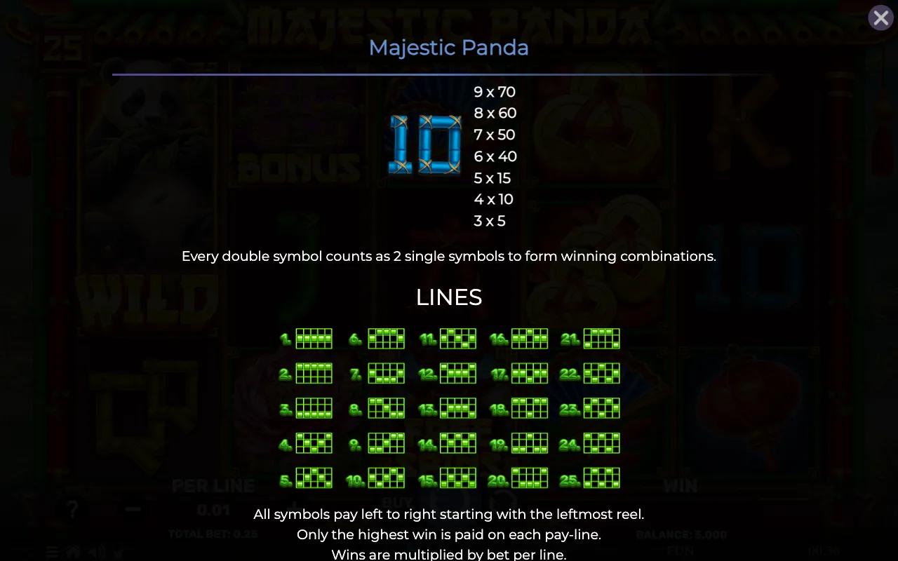 Game rules, page 6 — Majestic Panda
