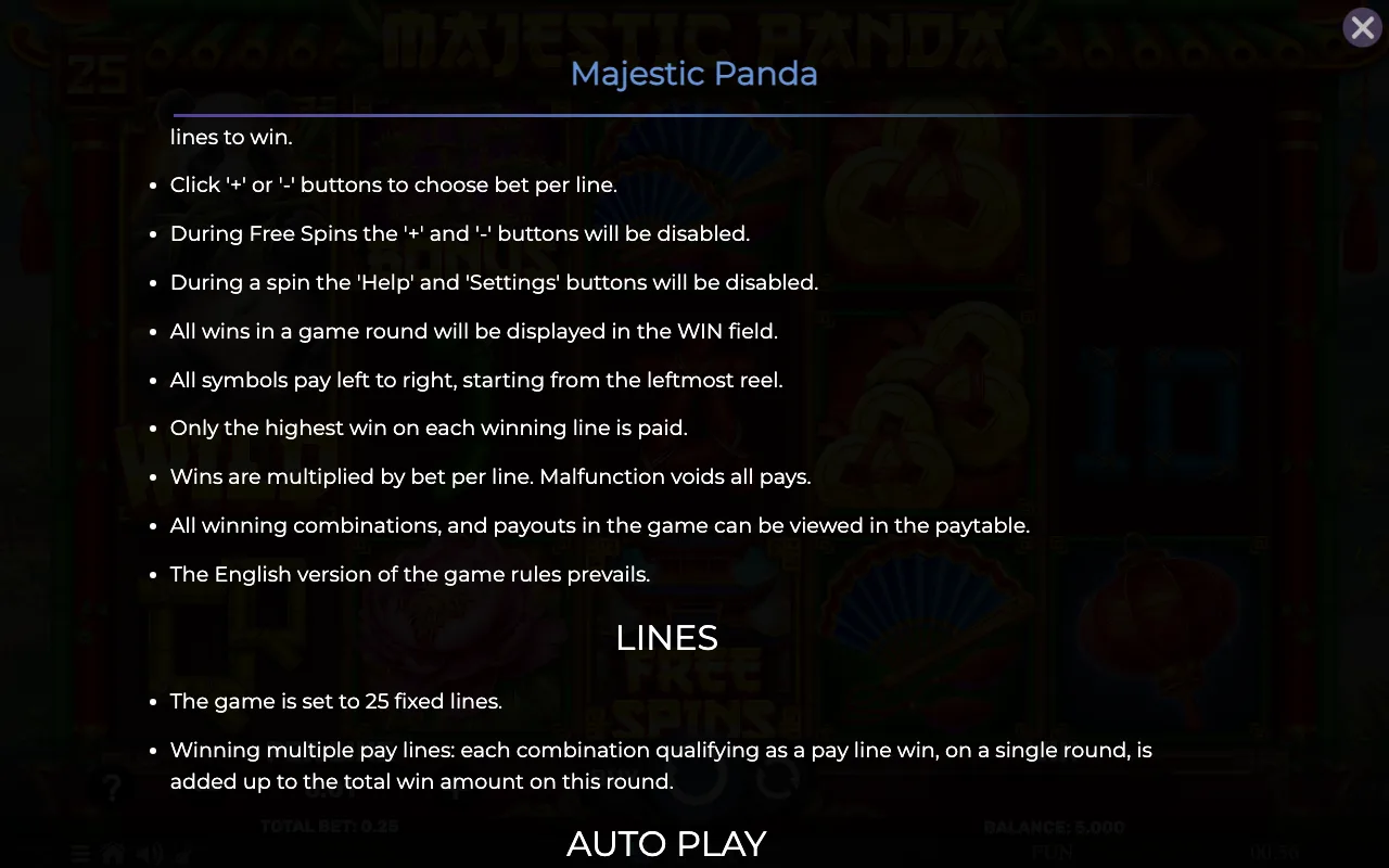 Game rules, page 7 — Majestic Panda