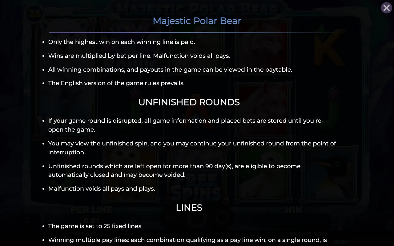 Game rules, page 7 — Majestic Polar Bear
