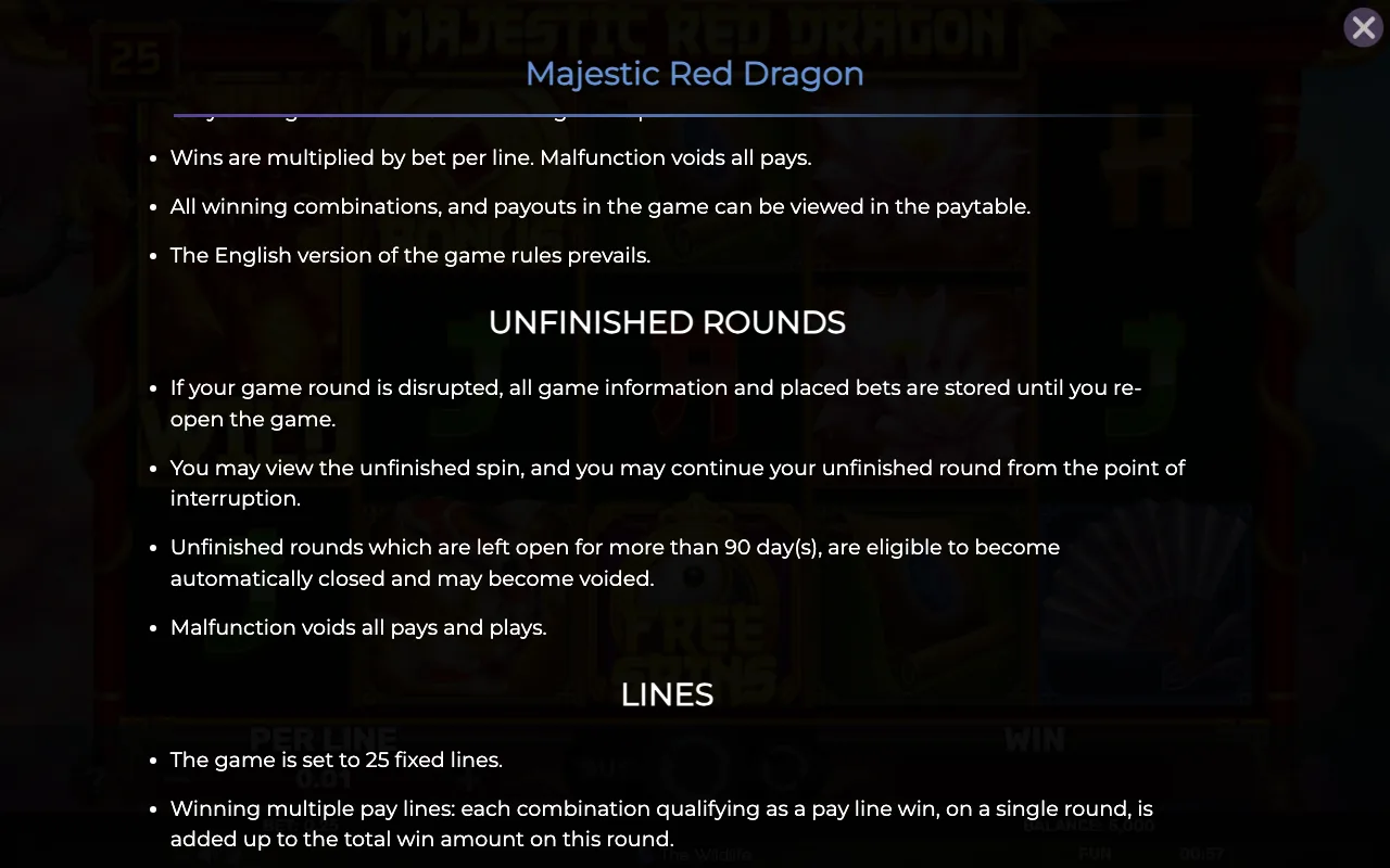 Game rules, page 7 — Majestic Red Dragon