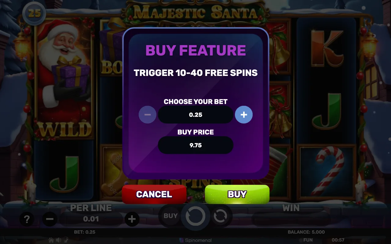 Buying the feature — Majestic Santa