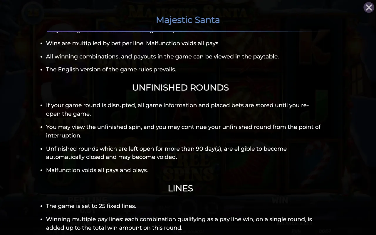 Game rules, page 7 — Majestic Santa