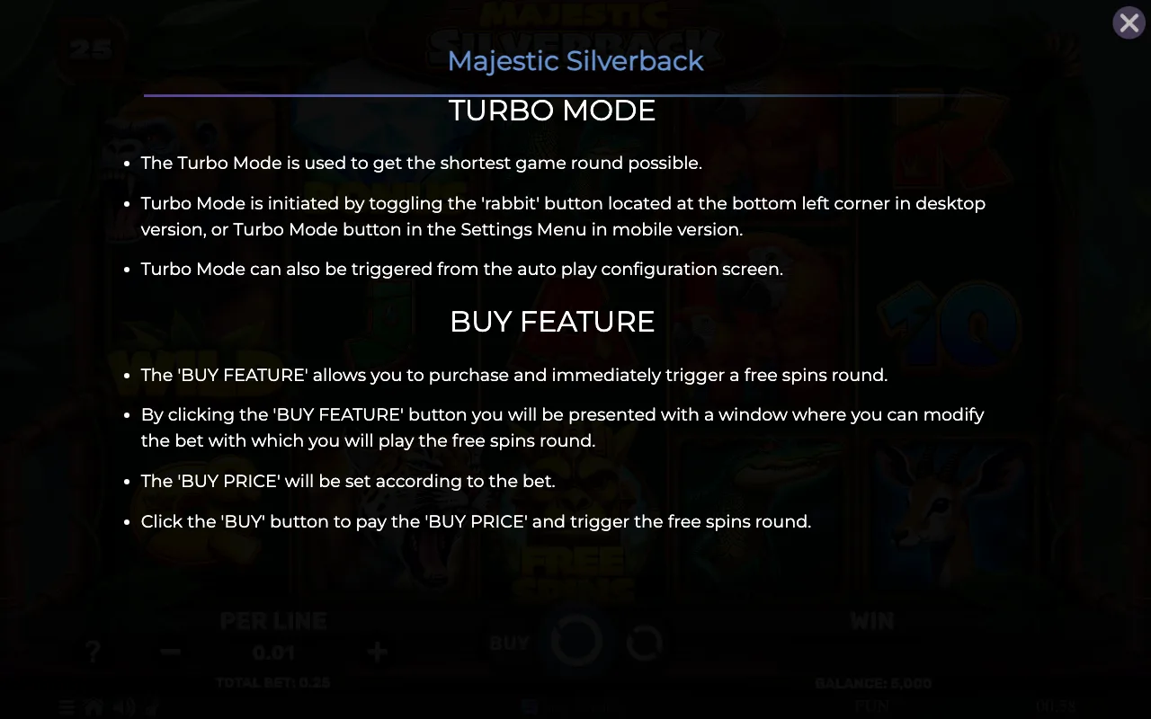 Game rules, page 8 — Majestic Silverback