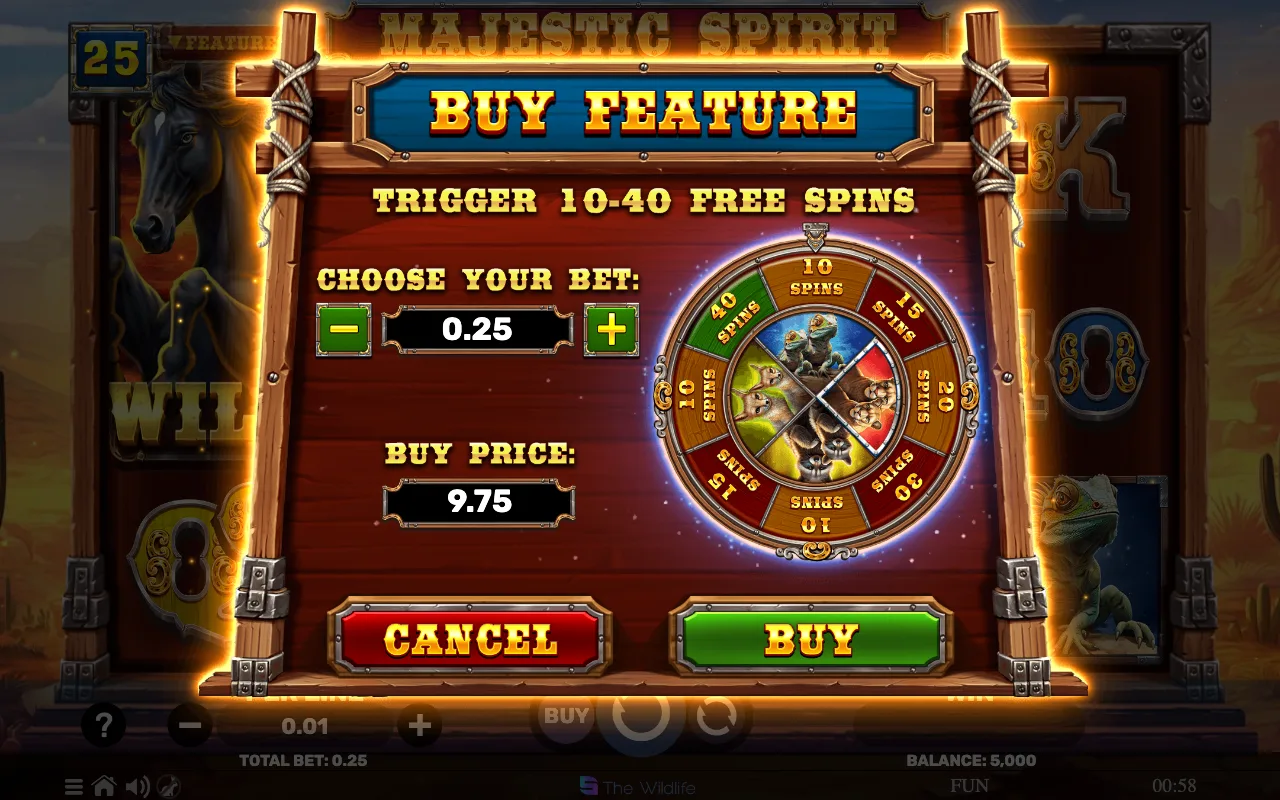 Buying the feature — Majestic Spirit