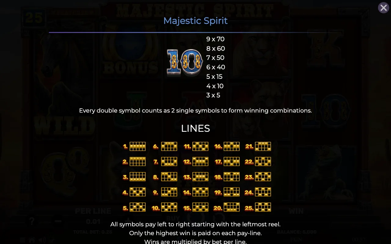 Game rules, page 6 — Majestic Spirit