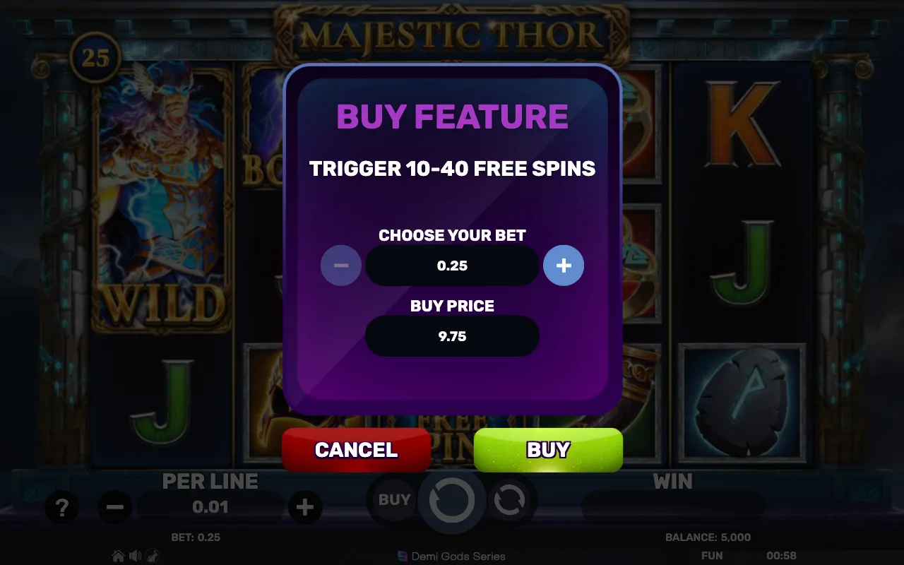 Buying the feature — Majestic Thor