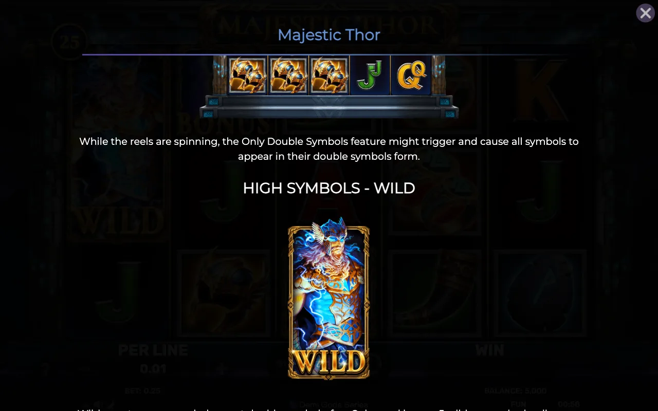 High symbols - wild — Majestic Thor