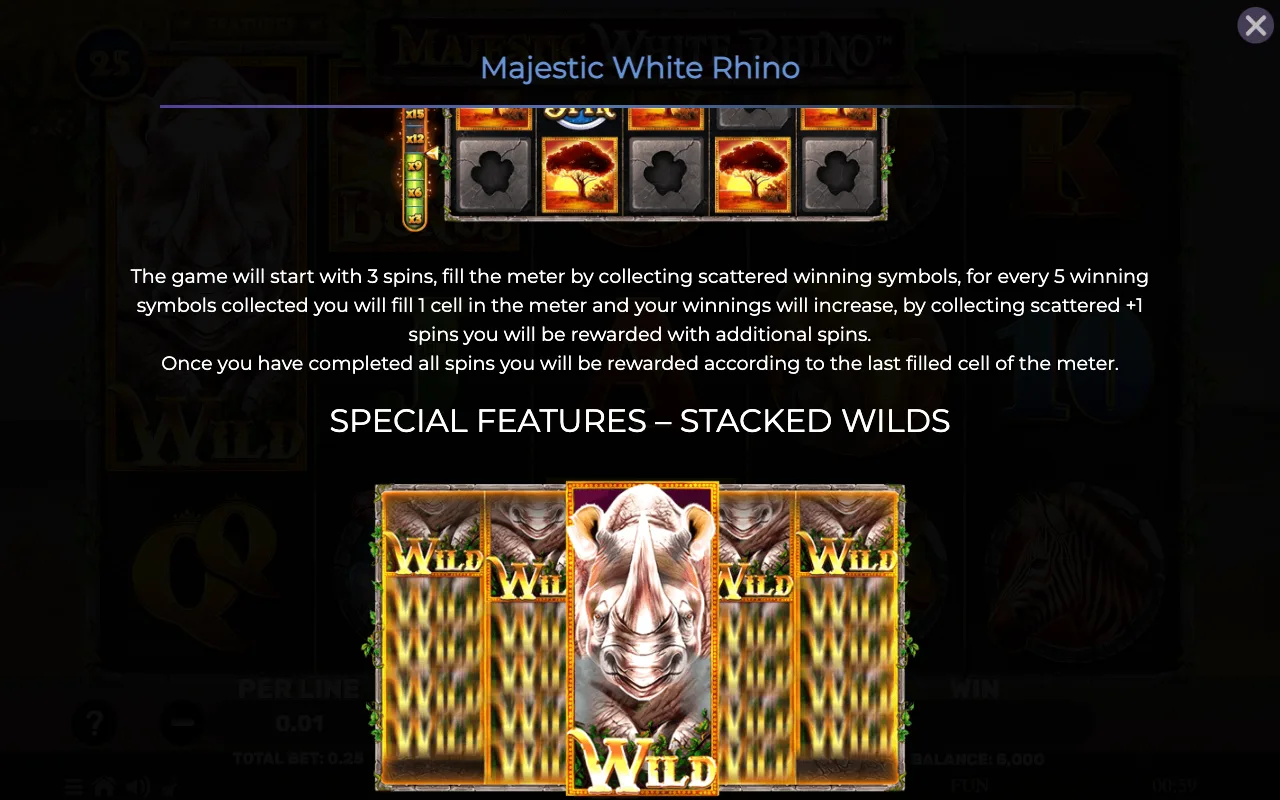 Game rules, page 2 — Majestic White Rhino