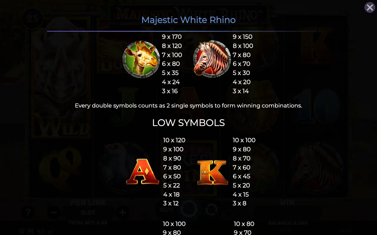 Game rules, page 5 — Majestic White Rhino