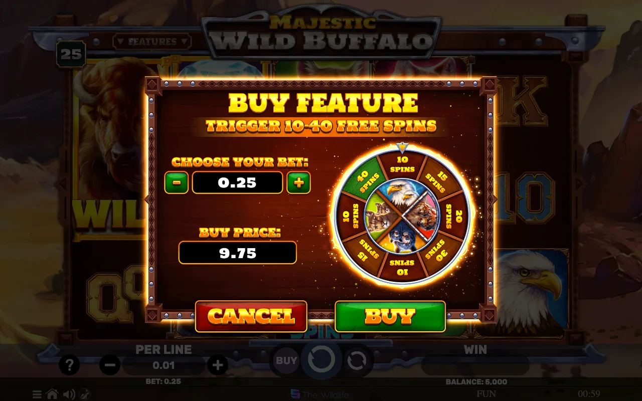 Buying the feature — Majestic Wild Buffalo