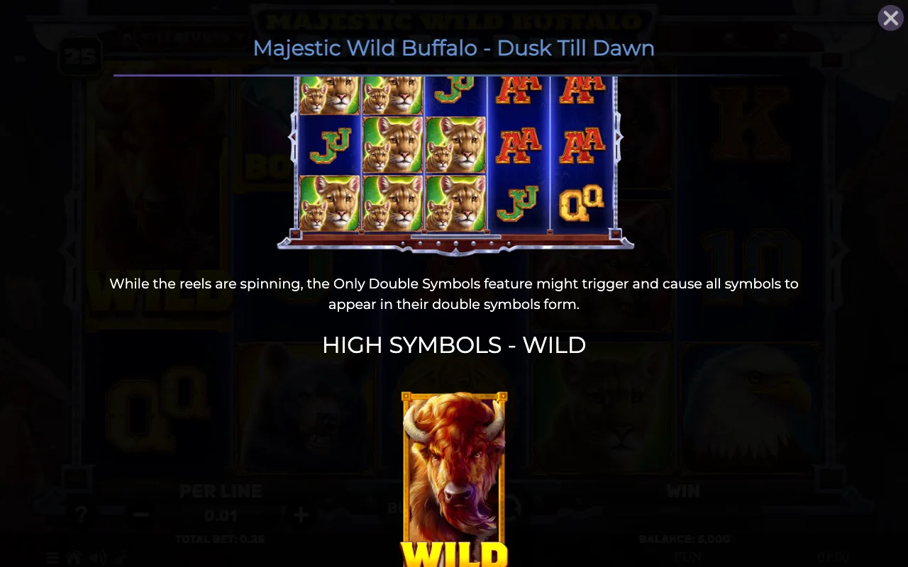 Game rules, page 3 — Majestic Wild Buffalo Dusk Till Dawn