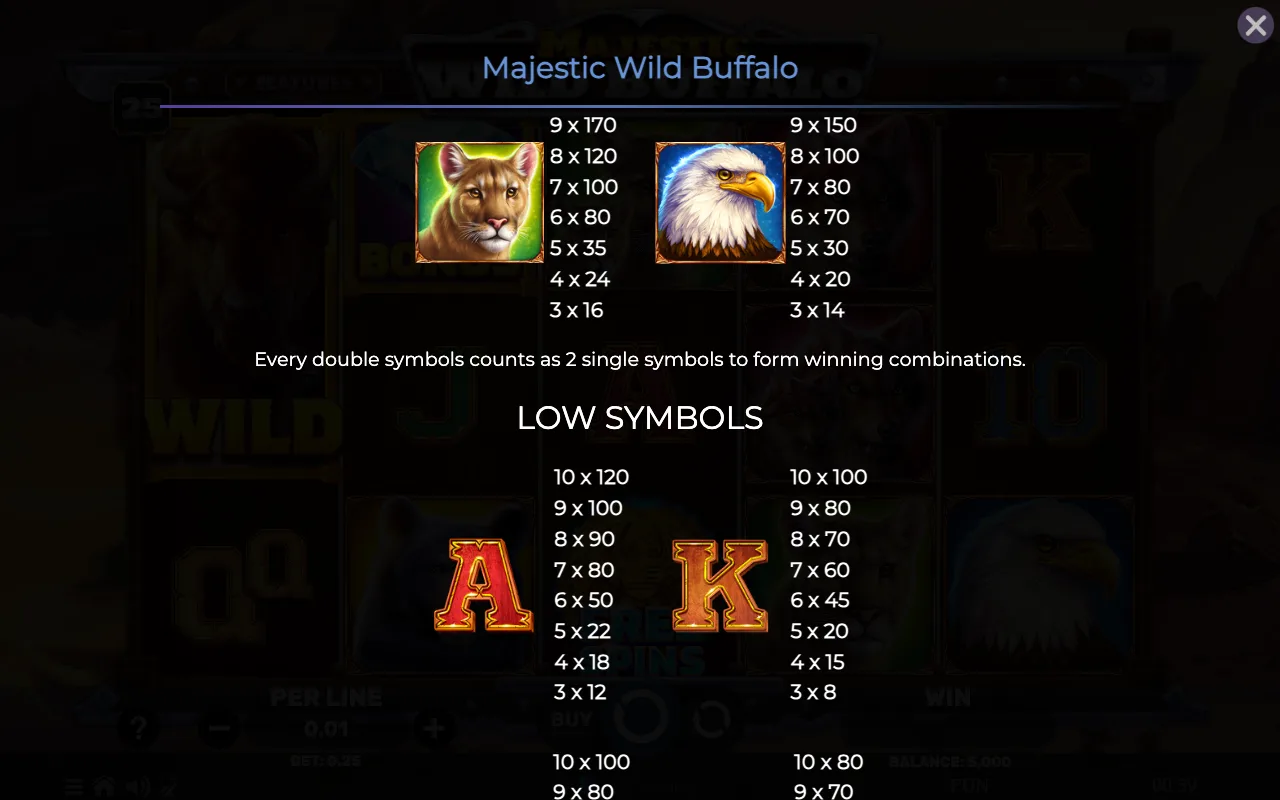 Game rules, page 5 — Majestic Wild Buffalo