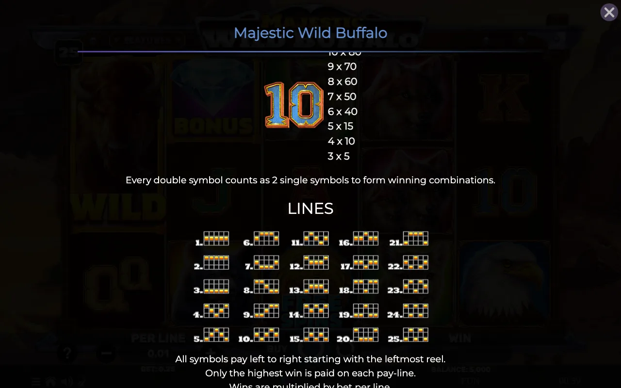 Game rules, page 6 — Majestic Wild Buffalo