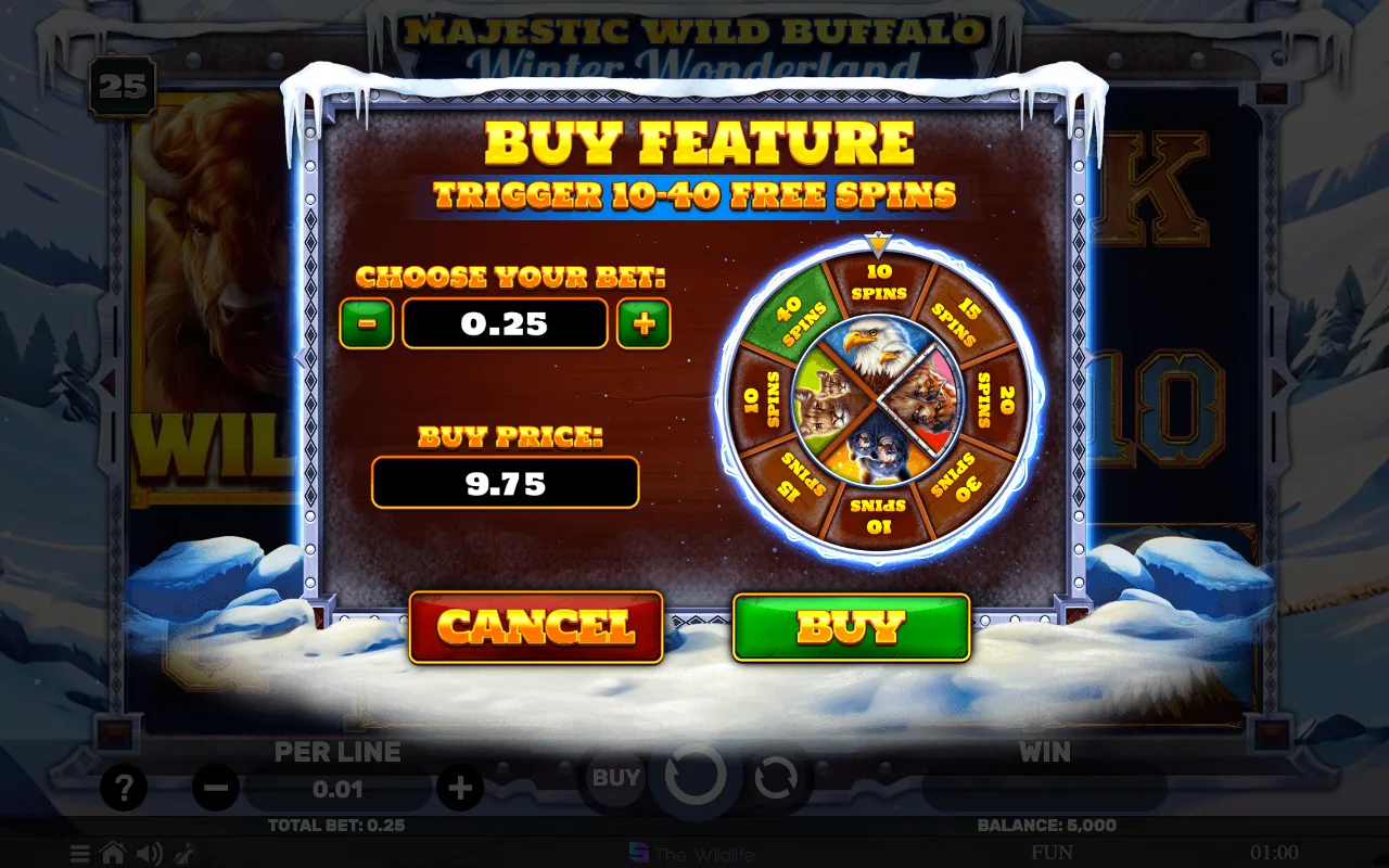 Buying the feature — Majestic Wild Buffalo Winter Wonderland