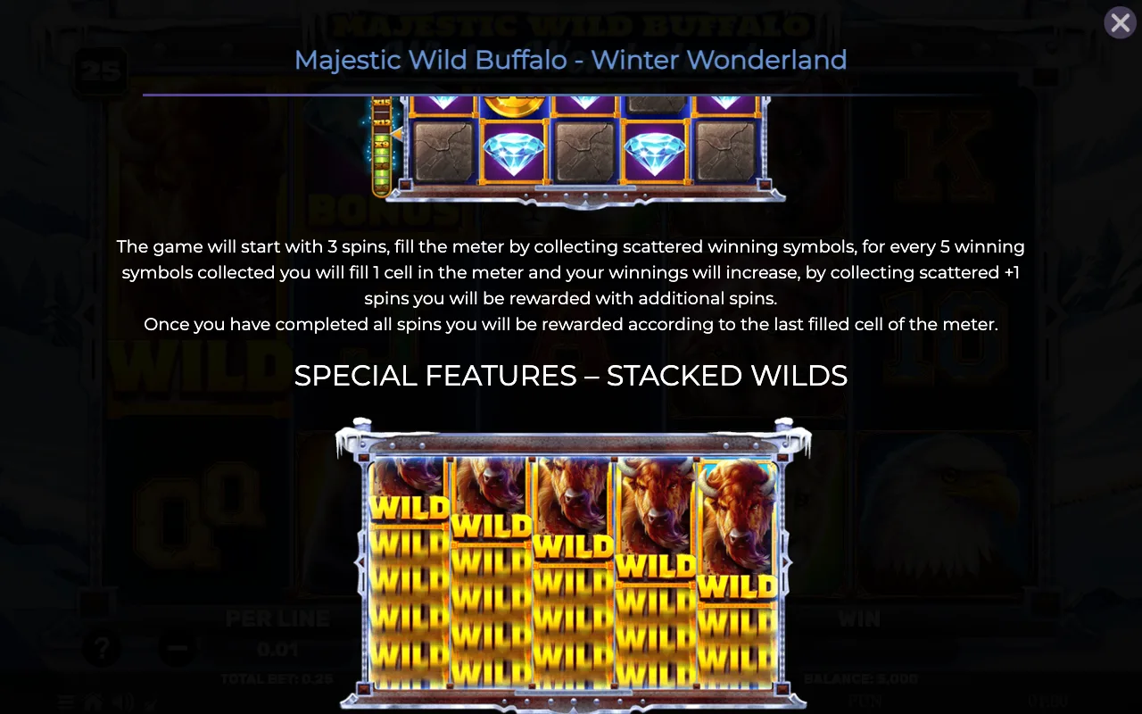 Game rules, page 2 — Majestic Wild Buffalo Winter Wonderland