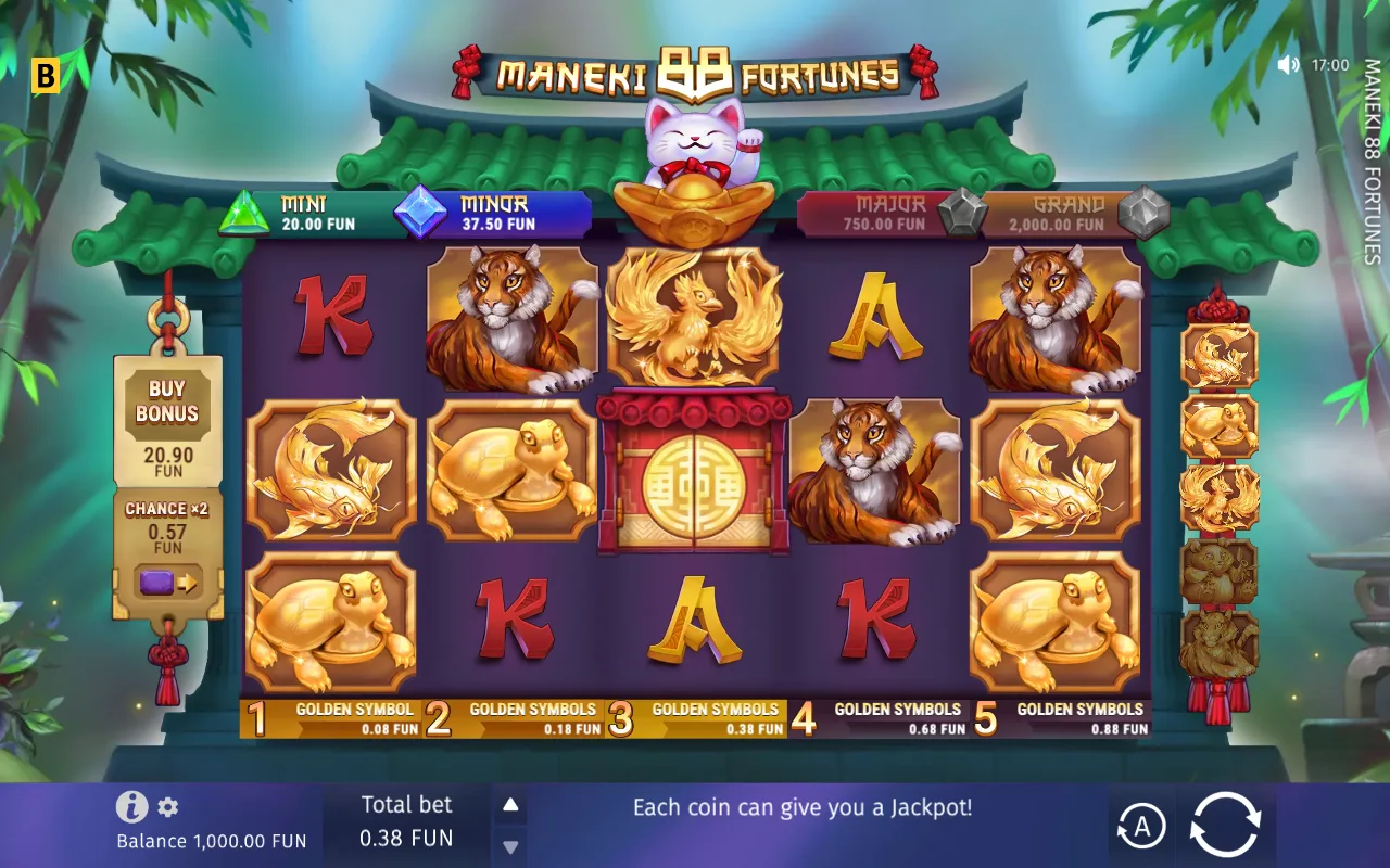 The base game — Maneki 88 Fortunes