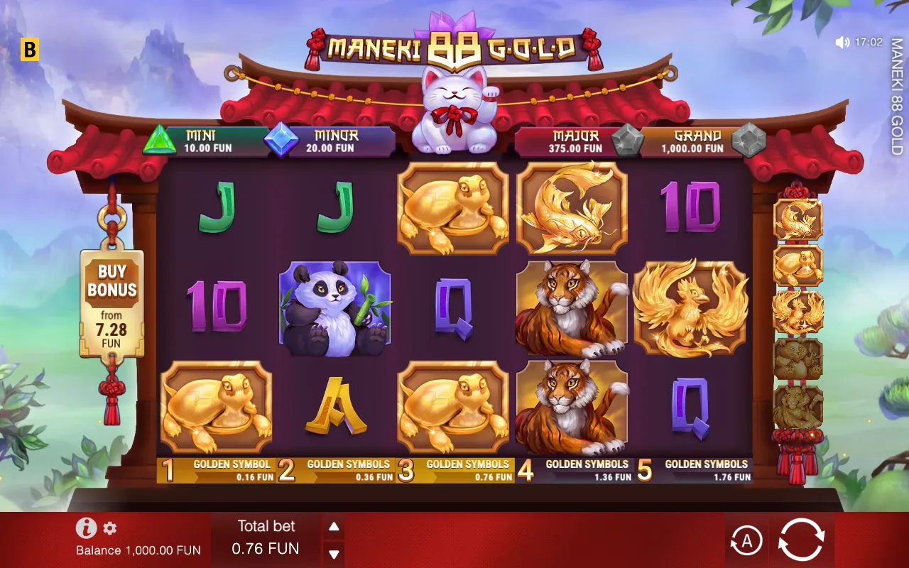 The base game — Maneki 88 Gold