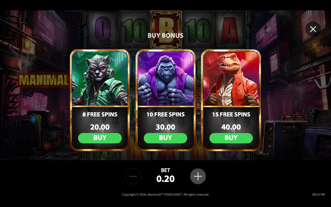 Buying the feature — Manimals