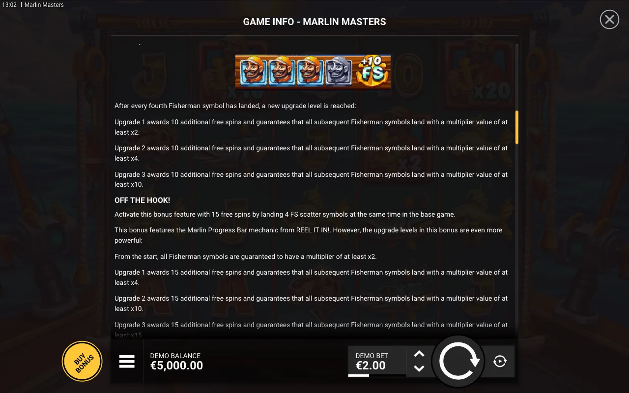 Game rules, page 3 — Marlin Masters