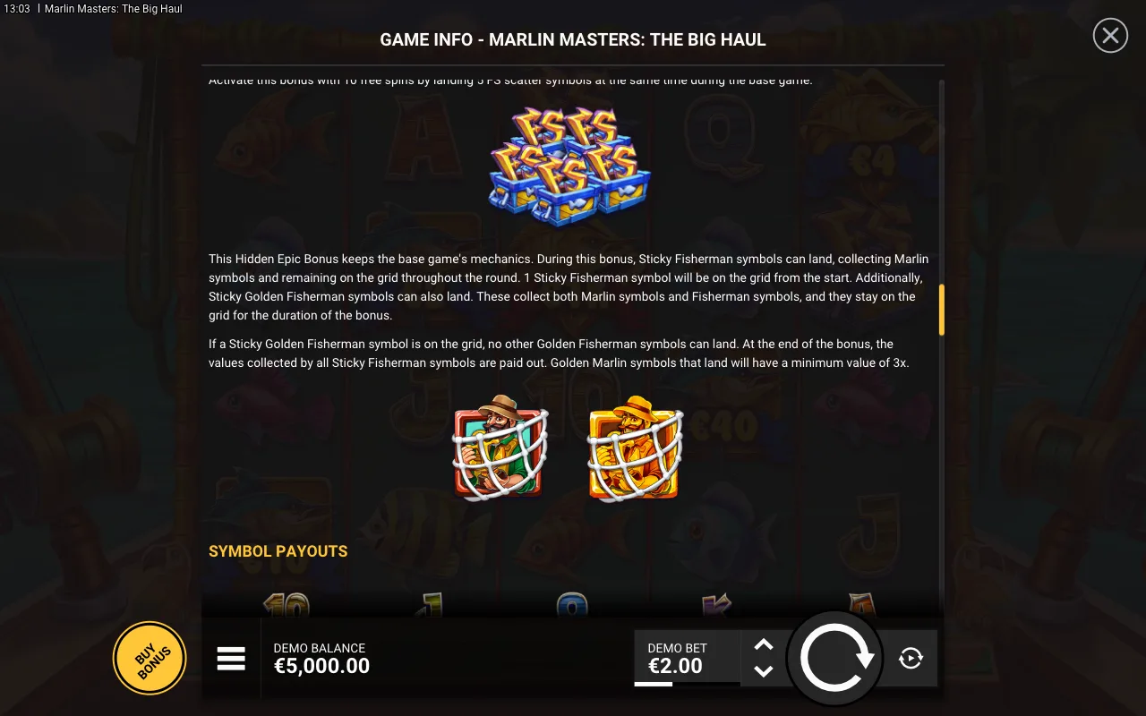Game rules, page 5 — Marlin Masters: The Big Haul