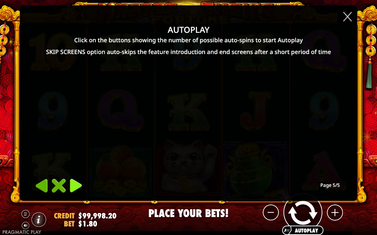 Autoplay — Master Chen's Fortune