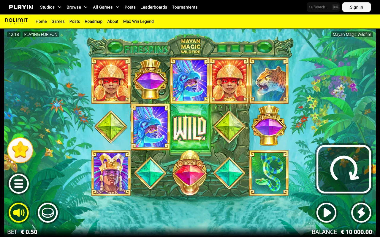 The base game — Mayan Magic Wildfire