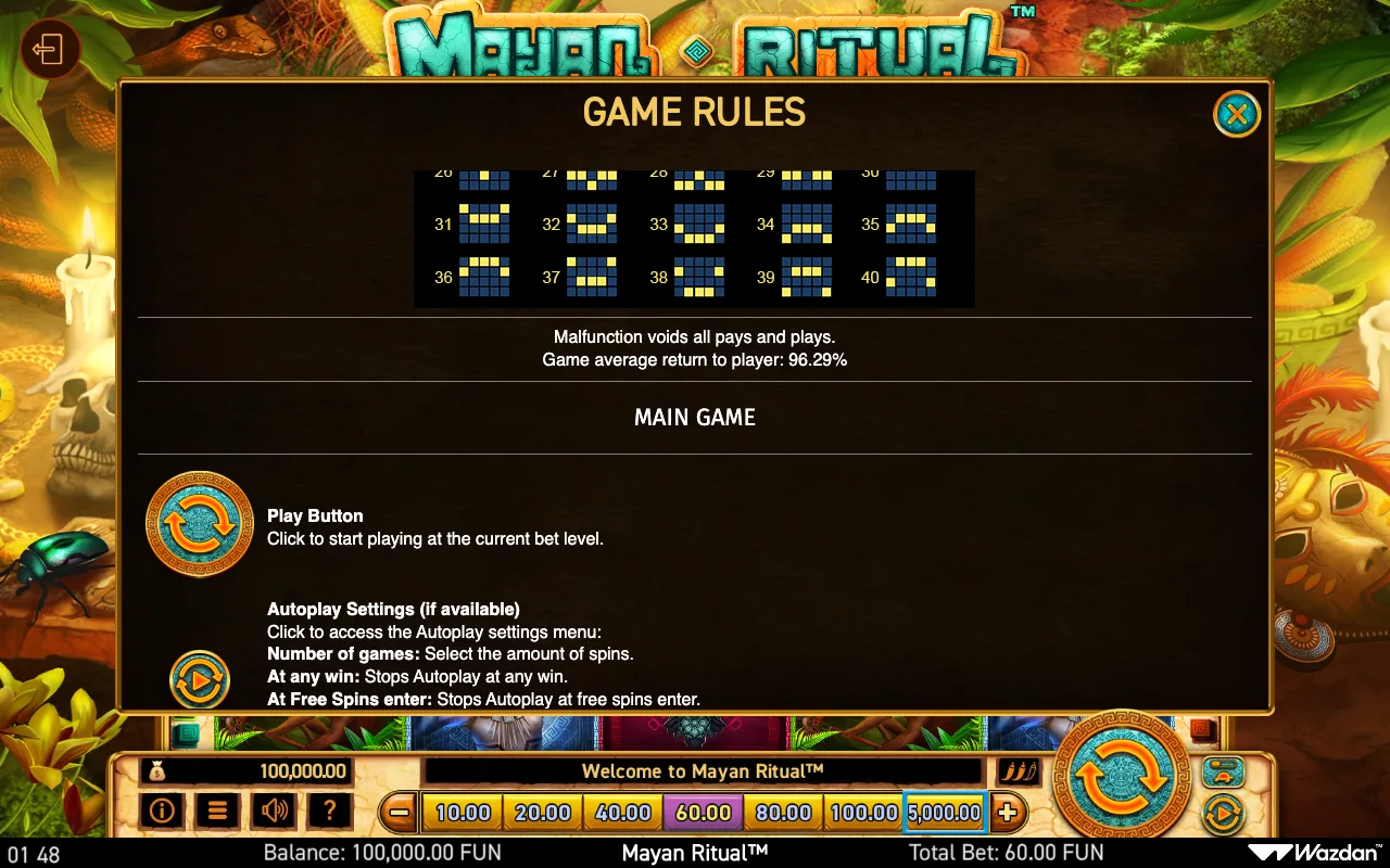 Game rules, page 6 — Mayan Ritual
