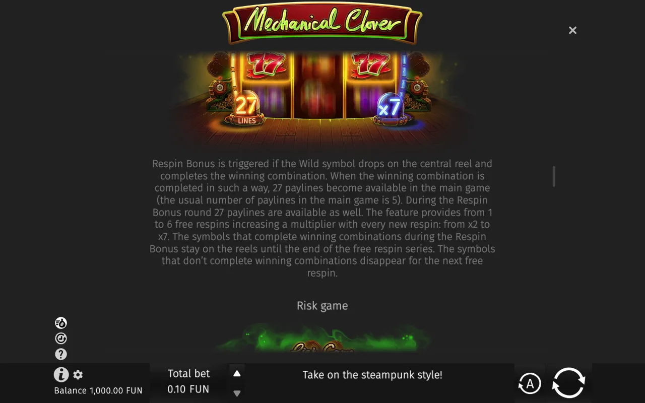 Game rules, page 3 — Mechanical Clover