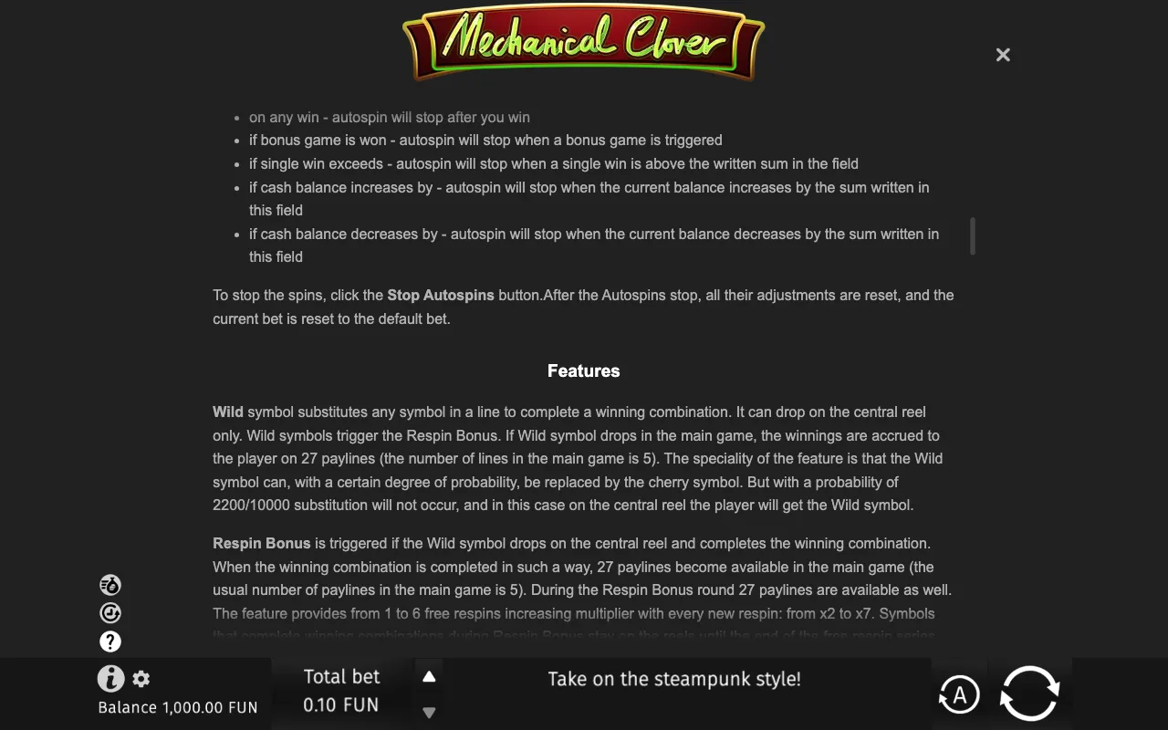 Game rules, page 7 — Mechanical Clover