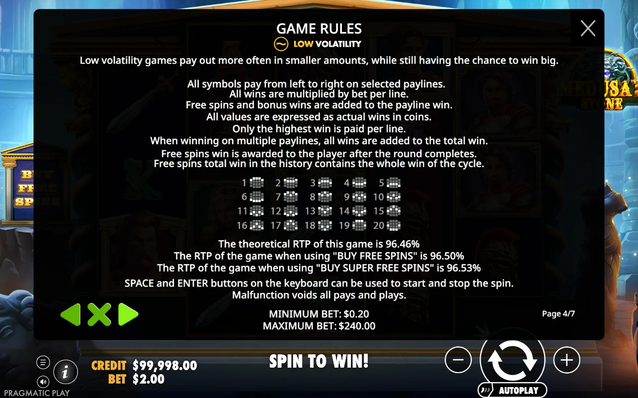Game rules, page 4 — Medusa's Stone