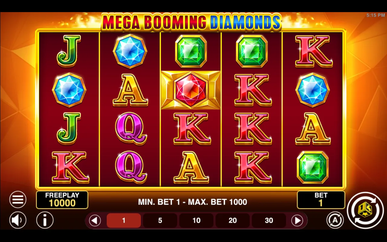 The base game — Mega Booming Diamonds