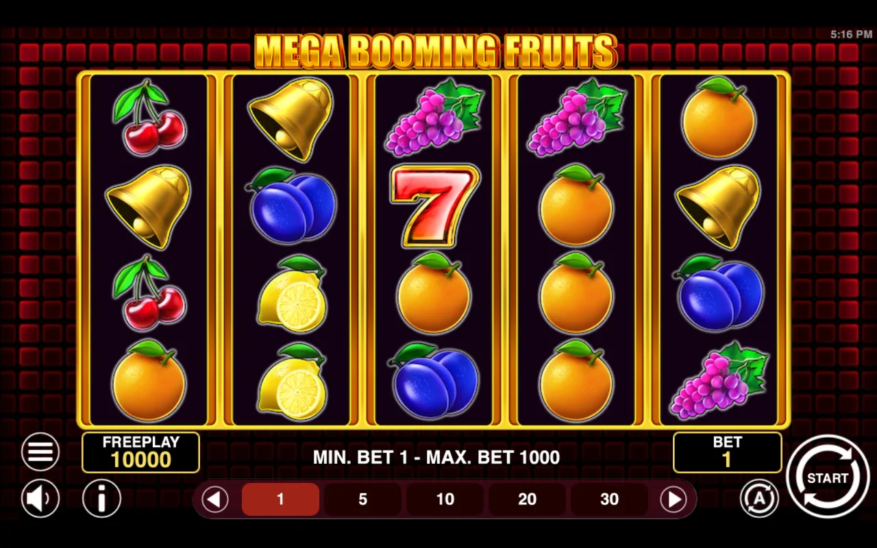 The base game — Mega Booming Fruits
