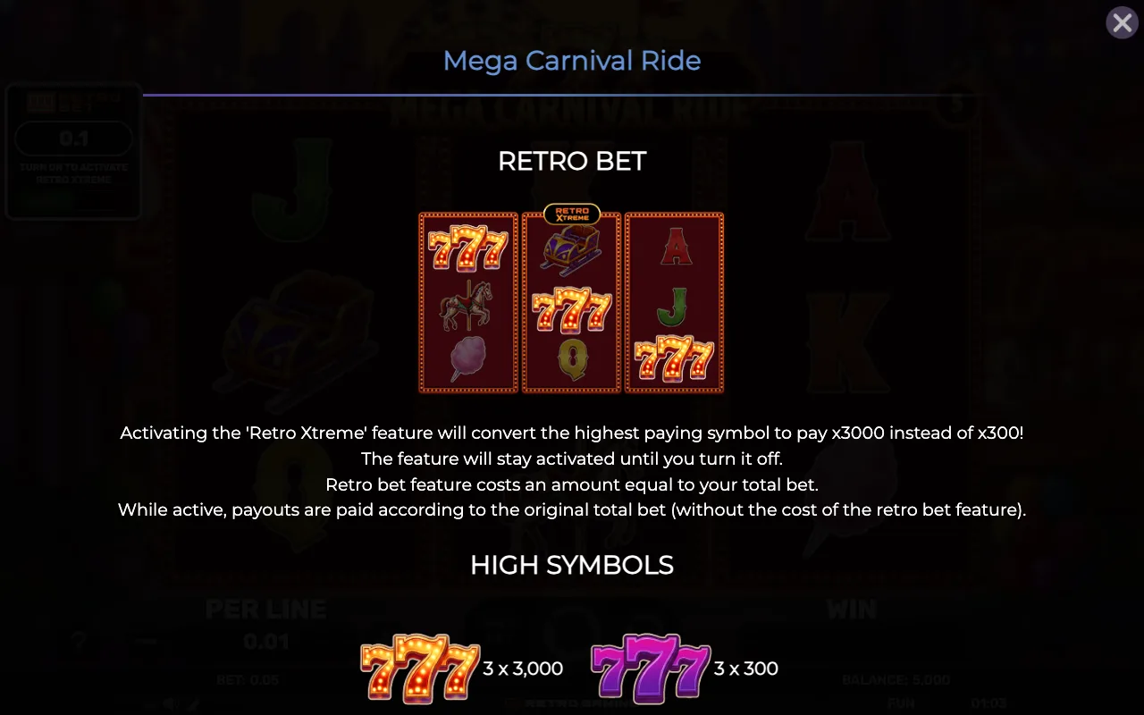 Game rules, page 1 — Mega Carnival Ride