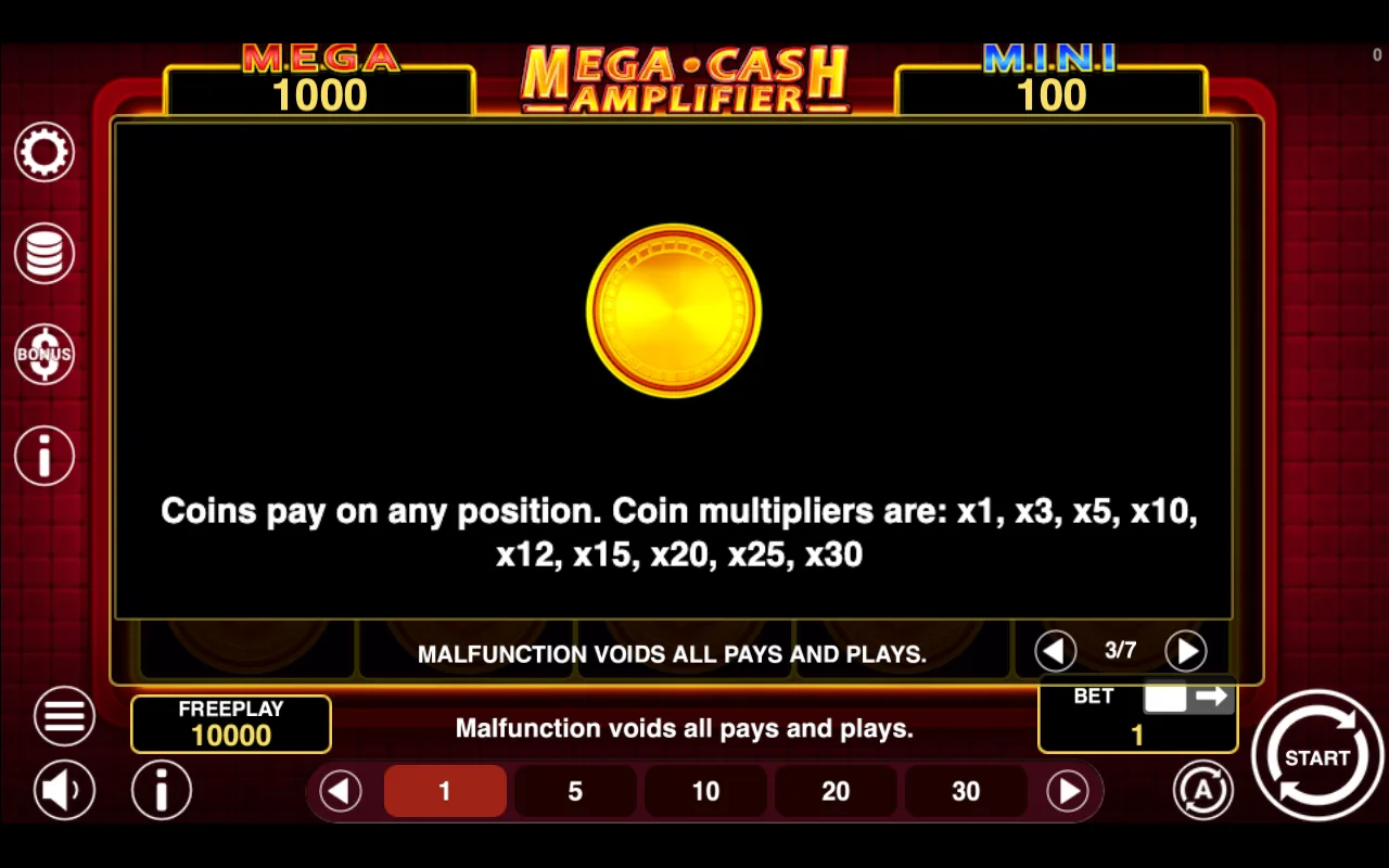 Game rules, page 3 — Mega Cash Amplifier