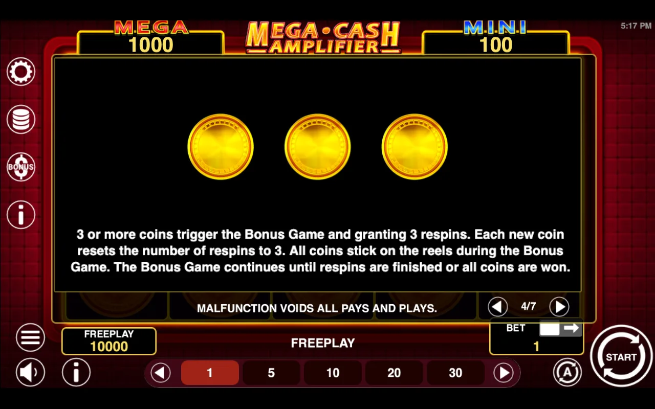 Game rules, page 4 — Mega Cash Amplifier