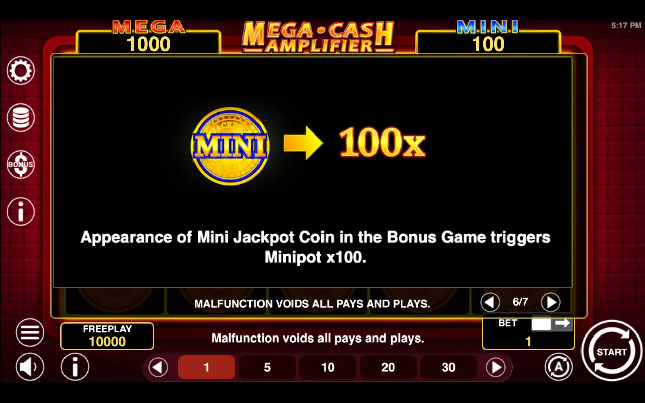 Game rules, page 6 — Mega Cash Amplifier