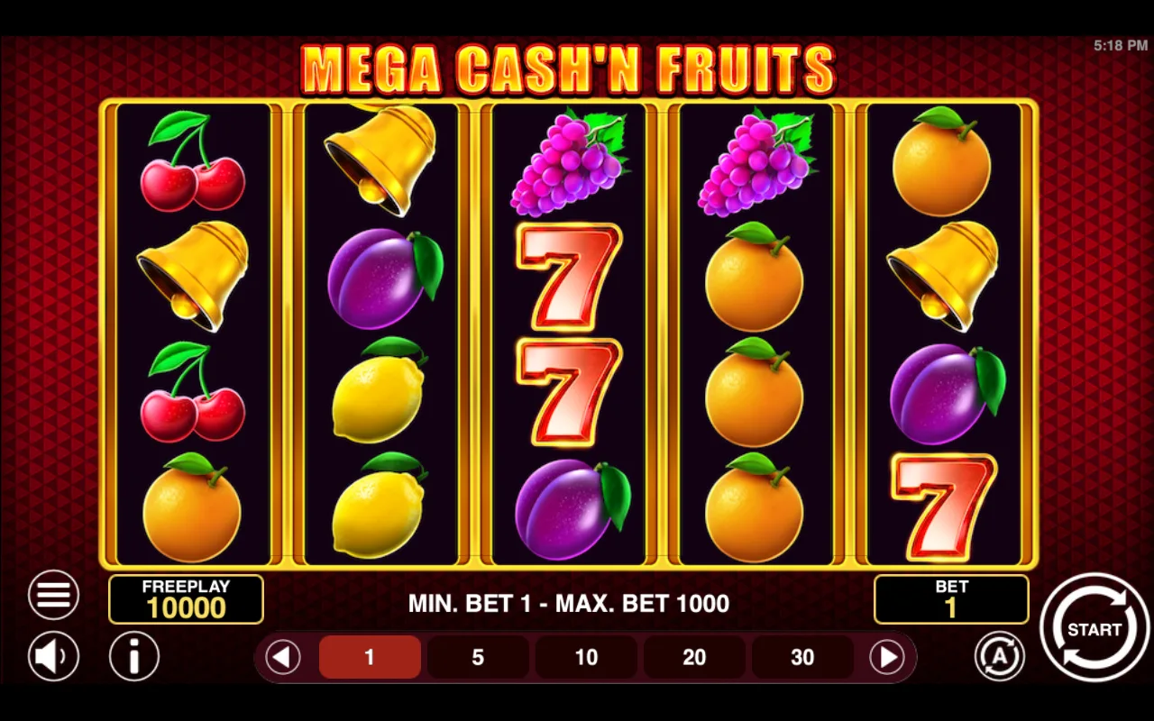 The base game — Mega Cashn Fruits
