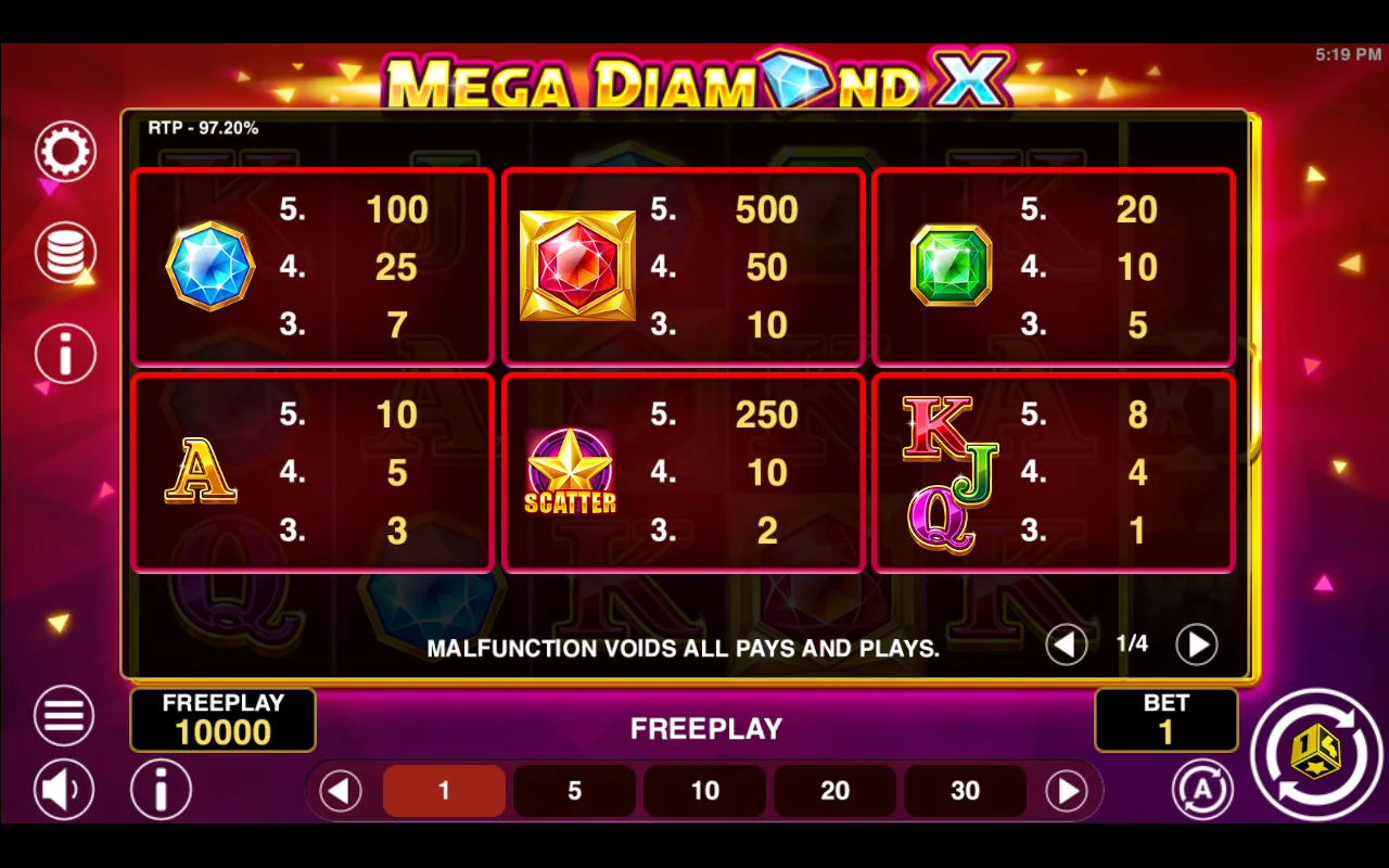 Game rules, page 1 — Mega Diamond x