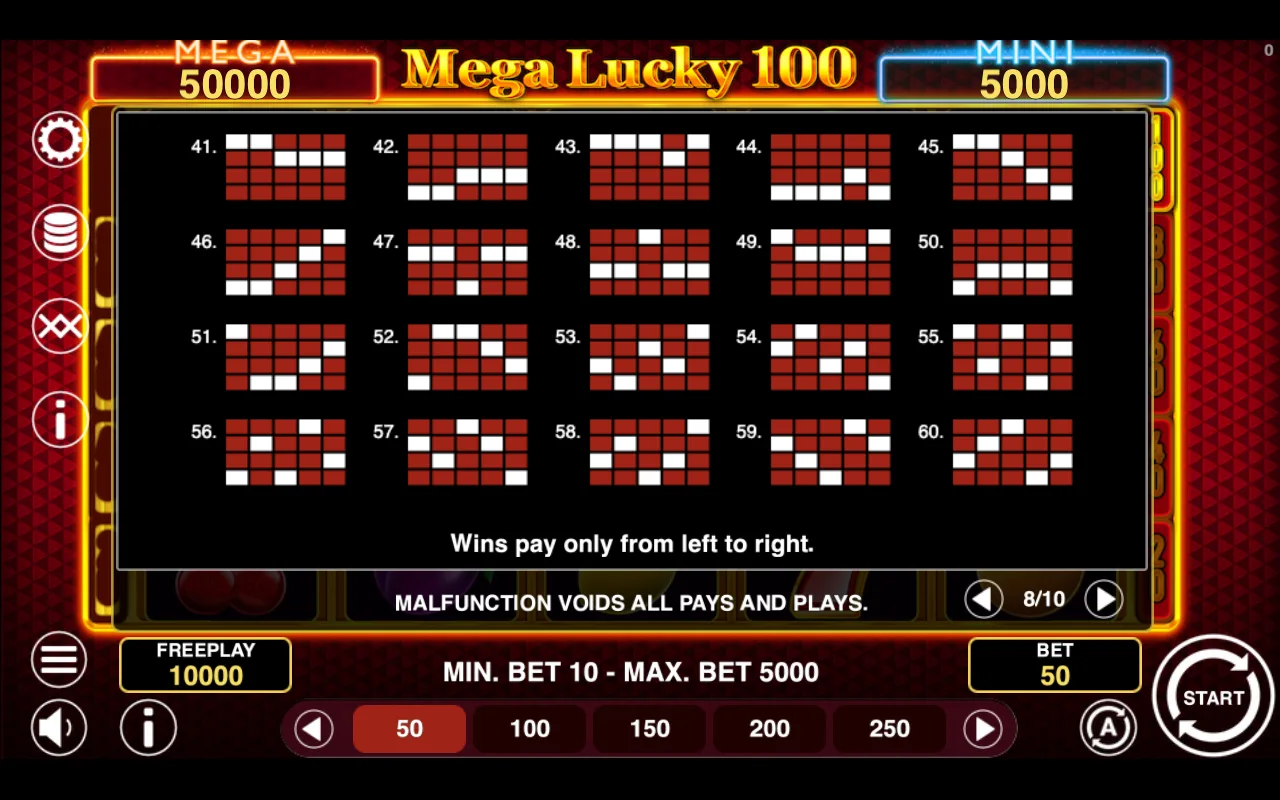 Game rules, page 7 — Mega Lucky 100