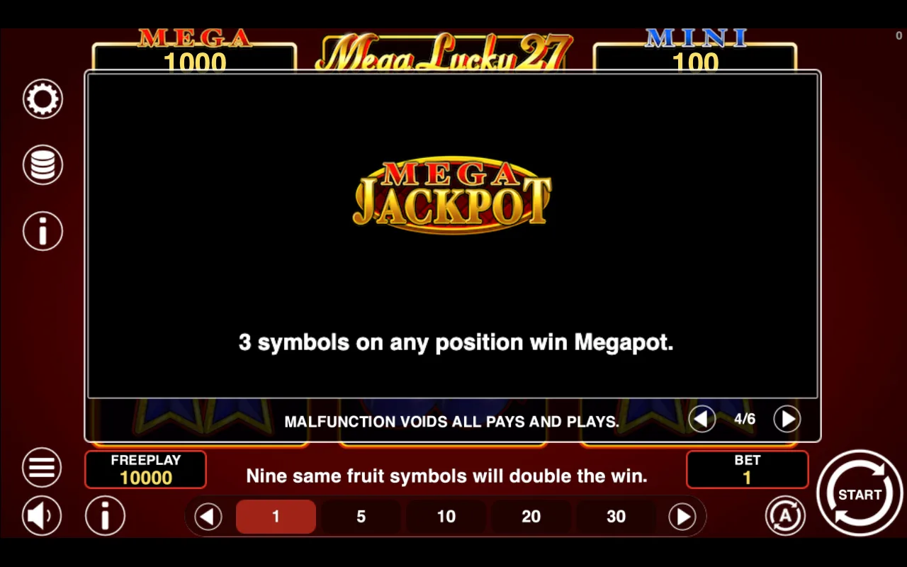Jackpot — Mega Lucky 27