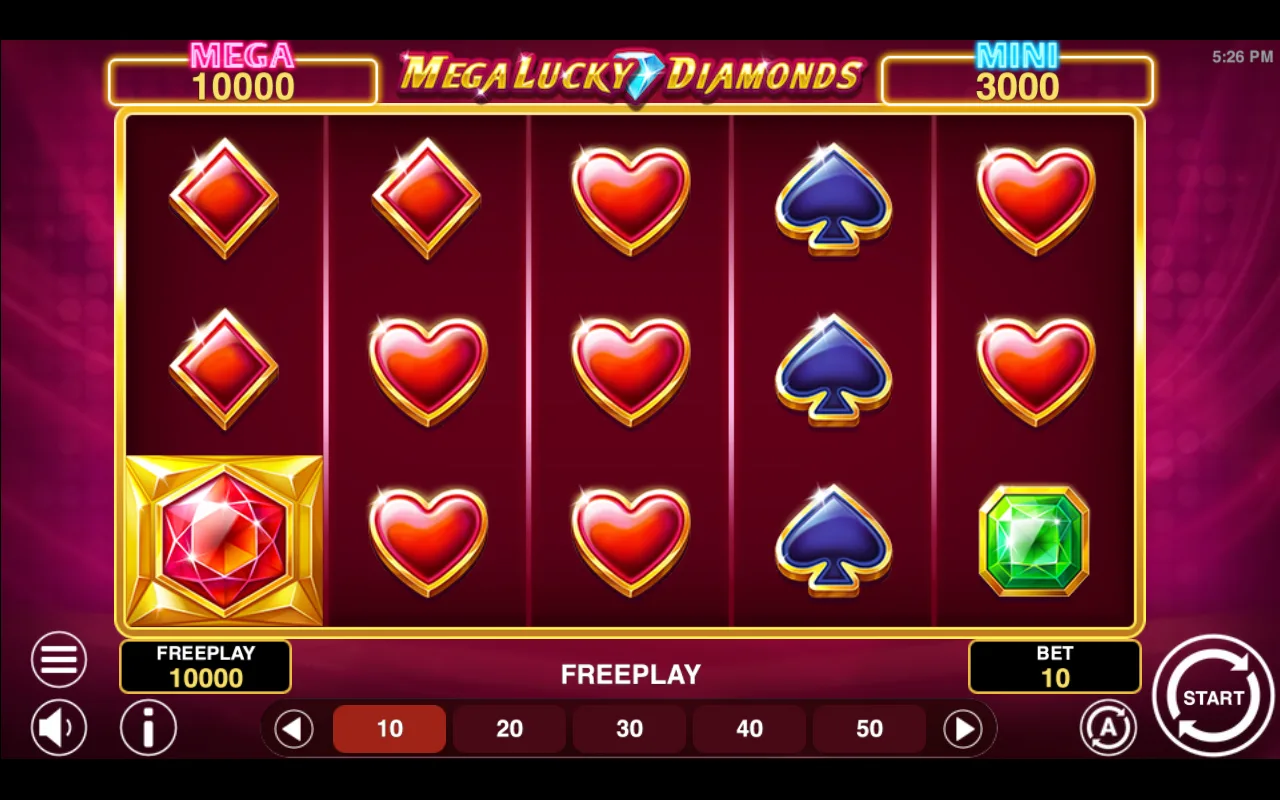 The base game — Mega Lucky Diamonds