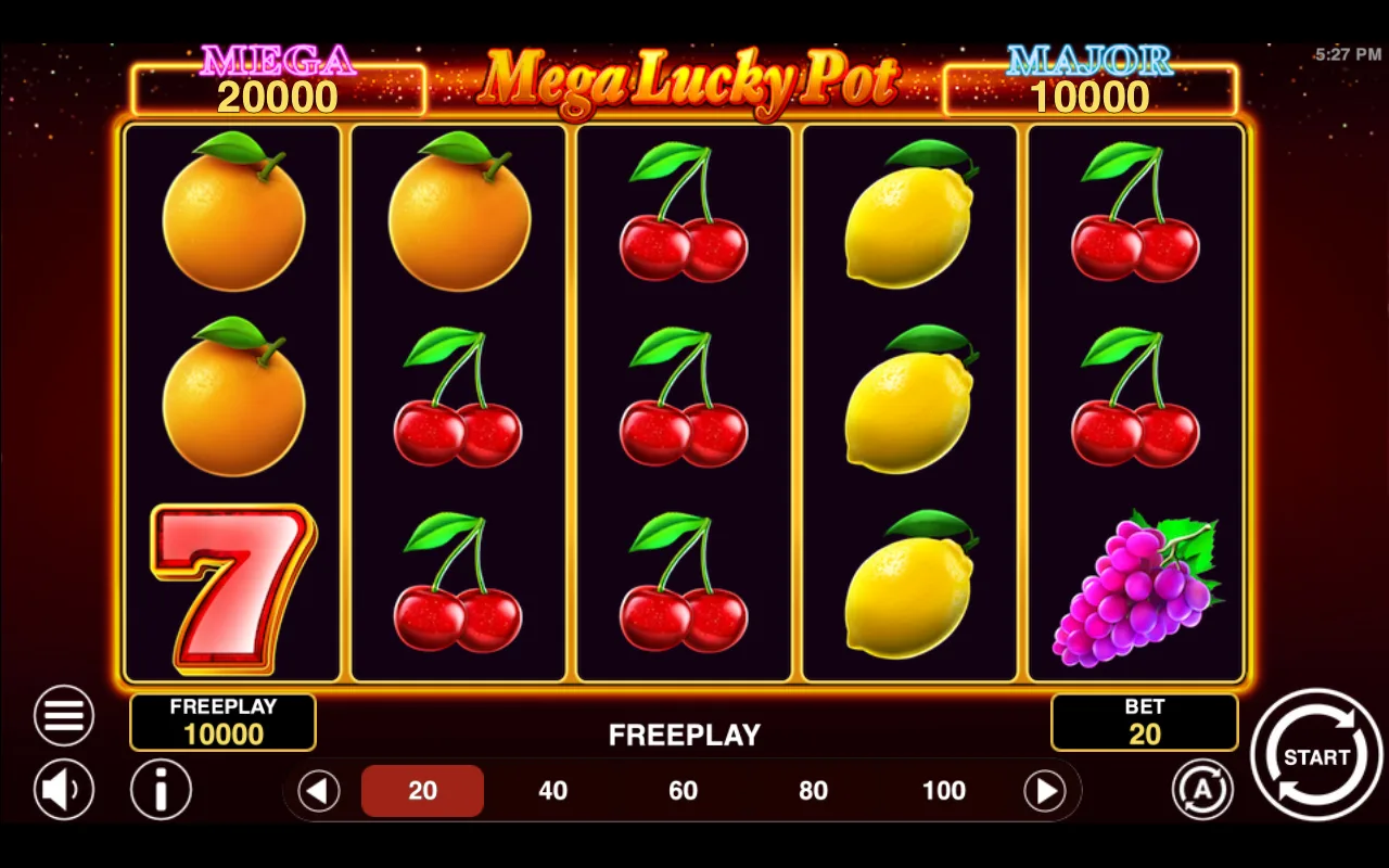 The base game — Mega Lucky Pot