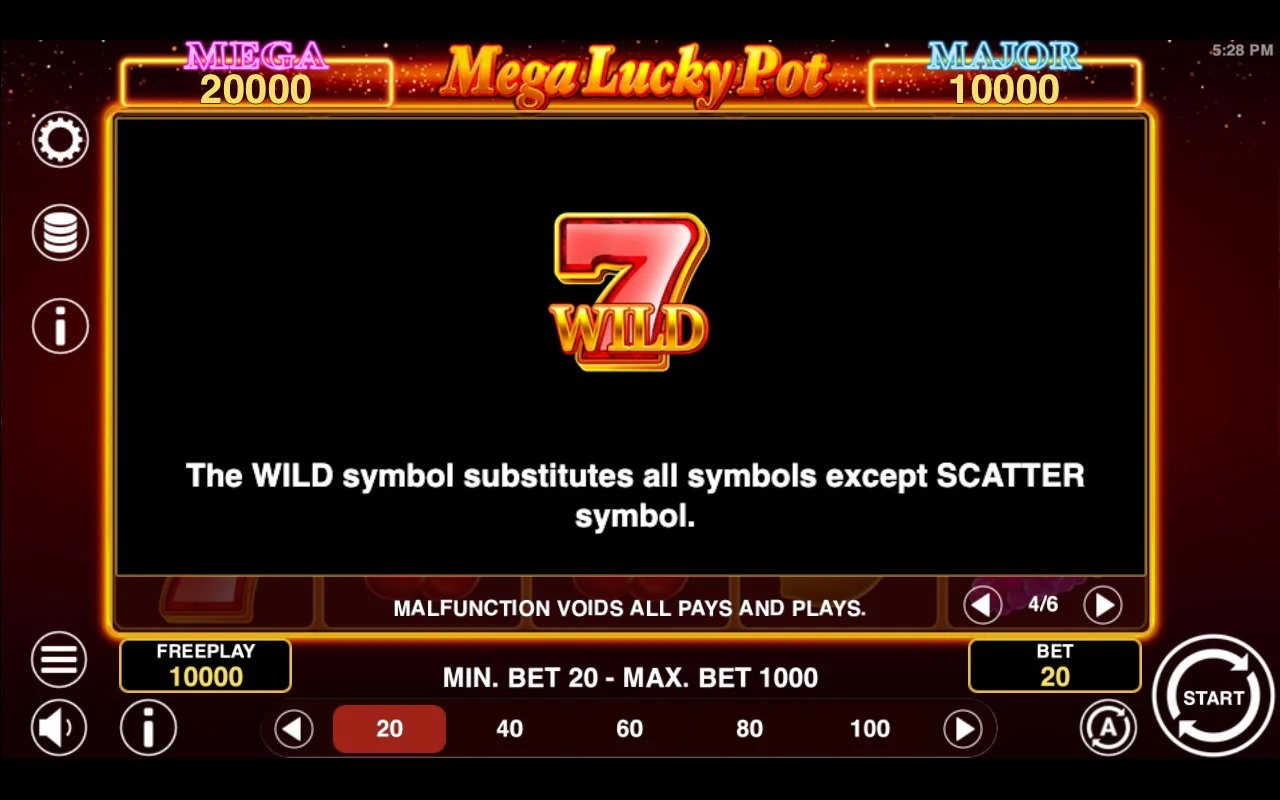 Game rules, page 4 — Mega Lucky Pot